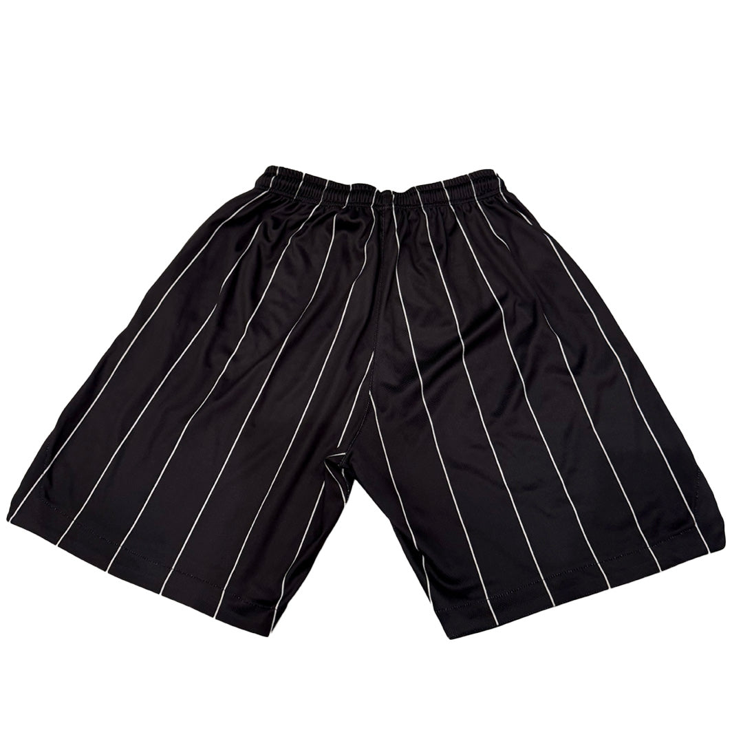 Black Pinstripe Astro Shorts