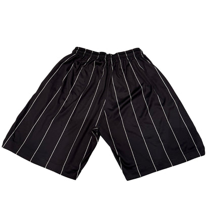 Black Pinstripe Astro Shorts